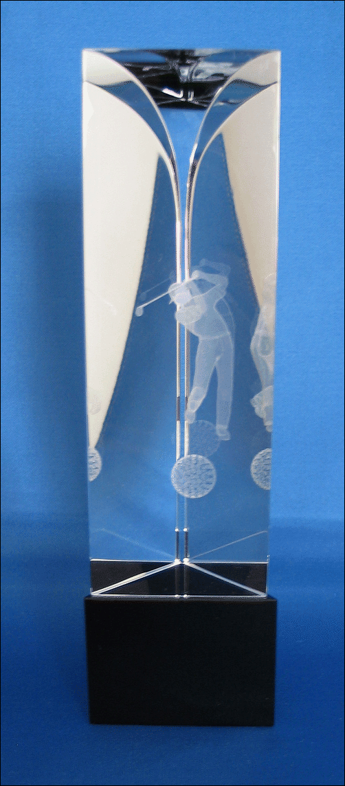 Bild von Crystal 3D Award Golfer 3D-Motiv , in 3 Größen