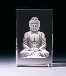 Zeige Details für Buddha in 3D-Glas mit edlem Textur-Effekt ! Bild von Buddha in 3D-Glas mit edlem Textur-Effekt !