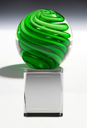 Zeige Details für Glaskugel Green Marble Bild von Glaskugel Green Marble