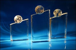 Bild von Crystal Earth Award 3 D Glas fein gelasert