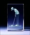 Bild von Golfer beim Putten 3D-Glas mit Textur-Effekt