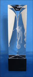 Bild von Crystal 3D Award Golfer 3D-Motiv , in 3 Größen