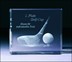 Bild von Golfball mit Schläger 3D-Glas mit Textur-Effekt
