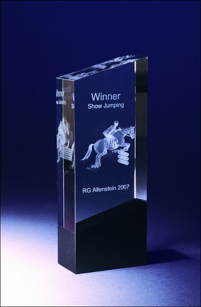 Bild von Black Crystal  Award 3D-Glas EXTRA - besonders fein gelasert