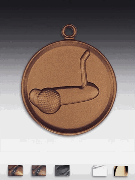Bild von Medaille PUTTER 5cm aus Metall, in 3 Ausführungen