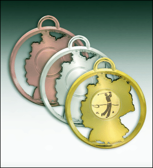 Bild von Medaille DEUTSCHLAND 8cm aus Metall, in 3 Ausführungen