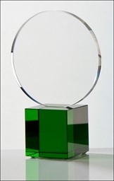 Bild von Crystal-Cube Circle Award, in 3 Größen