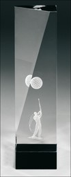 Bild von Crystal Tower Award Golfer 3D-Motiv , in 3 Größen