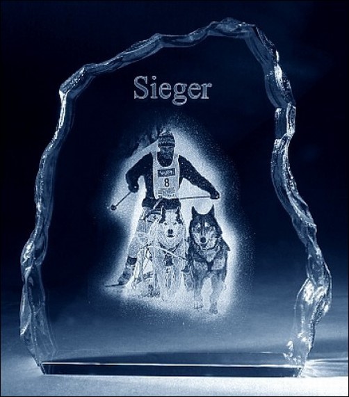 Bild von Crystal Ice Award 3D-Glas EXTRA - besonders fein gelasert