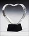 Bild von Crystal Big Heart Award Kristallherz Glasherz auf Glassockel