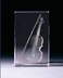 Bild von Geige in Glasblock - 3D-Glas mit realistischem Textur-Effekt