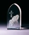 Bild von Betende Hände in Glasblock - 3D-Glas mit realistischem Textur-Effekt