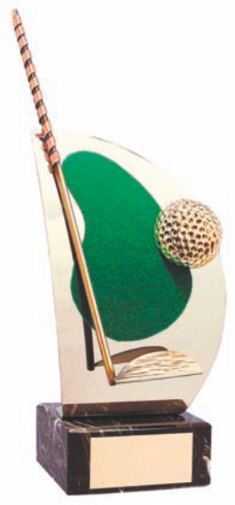 Bild von Exklusiv gestaltete handgearbeitete Golfskulptur - GOLF -  3 Größen !