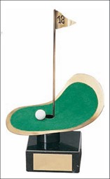 Bild von Exklusiv gestaltete handgearbeitete Golfskulptu - Nearest to the Pin -  in 3 Größen